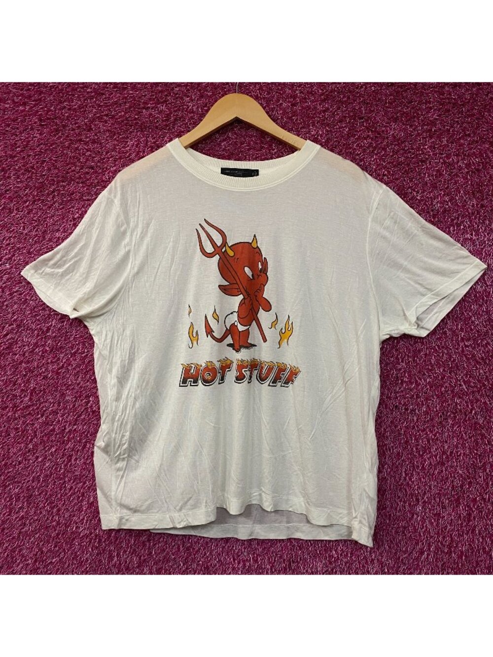 Junk Food Clothing Hot Stuff The Little Devil Vintage Style Women's Tissue Tee 2